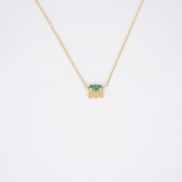 Green Petal necklace in...