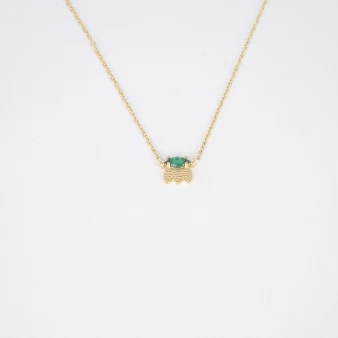Green Petal necklace in...