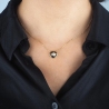 Collier Black star en acier doré - Zag bijoux