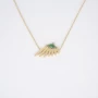 Green Wing necklace in gold-plated steel - Zag bijoux