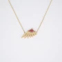 Red Wing necklace in gold-plated steel - Zag bijoux