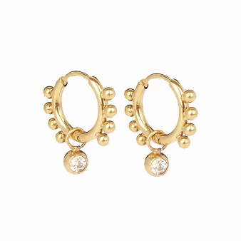 Zia hoop earrings in gold...