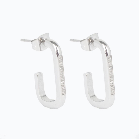 Boucles d'oreilles créoles Nejma acier - Zag bijoux
