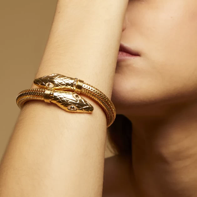 Gold Cobra bracelet - Gas bijoux