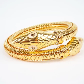 Gold Cobra bracelet - Gas...