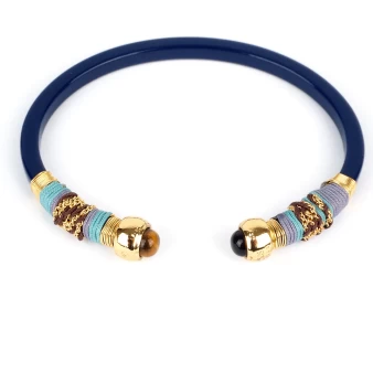Bracelet Sari Bis acétate bleu or - Gas bijoux
