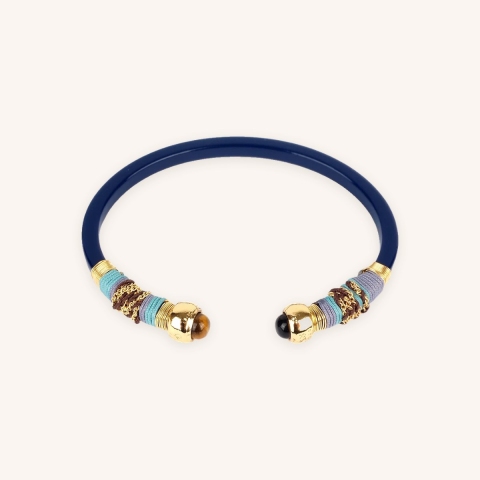 Bracelet Sari Bis acétate bleu or - Gas bijoux