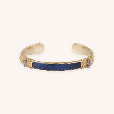 Massai Bracelet Serti golden blue - Gas bijoux