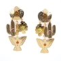 Santafe Eagle gold earrings - Gas bijoux