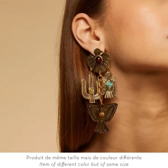 Santafe Eagle gold earrings - Gas bijoux