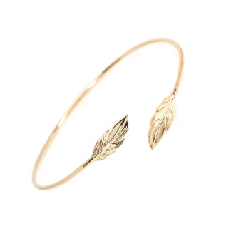 Feather duo gold bangle...
